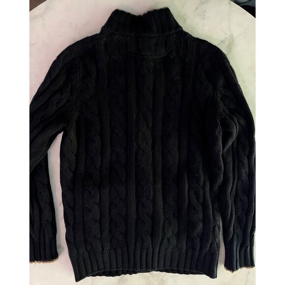 $3850 Brunello Cucinelli 100% Cashmere Chunky Navy Blue Cable Knit Unisex IT50 - Picture 6 of 12